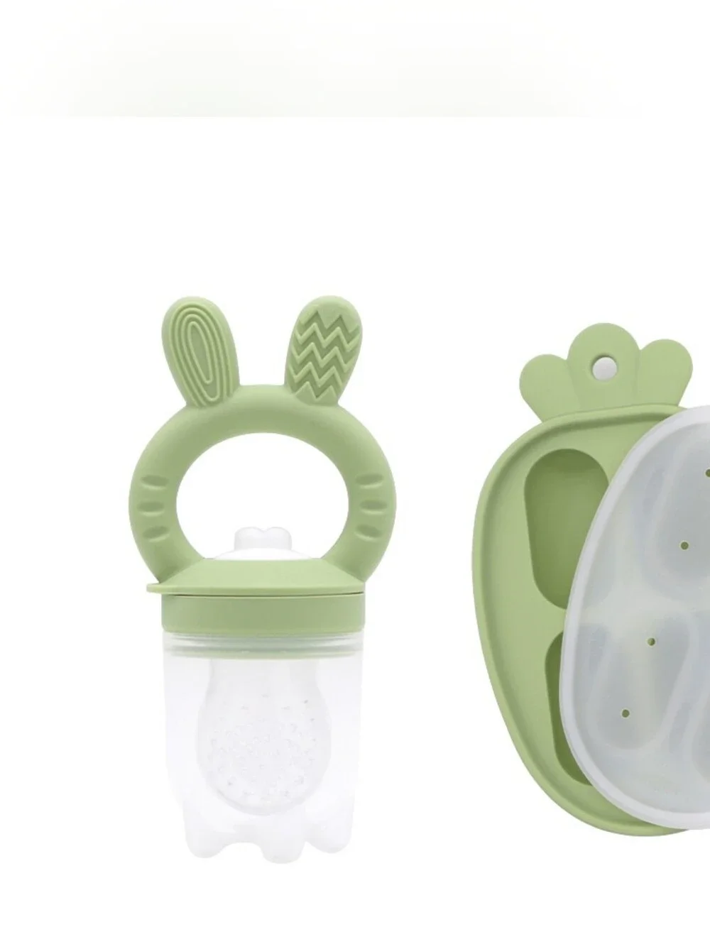 Silicone Baby Food Feeder Pacifier - Sage Green